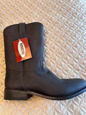 Resistol Ranch Men's Dark Brown Cowboy Western Cow Leather Boots